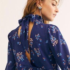 Free People Petit Fours Floral Linen Mini Dress - XL (NWT)